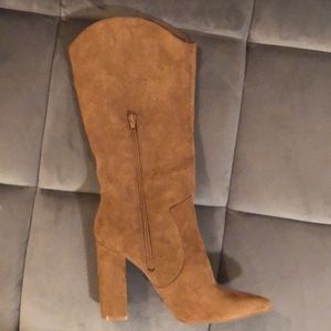 Brown suede forever 21 booties